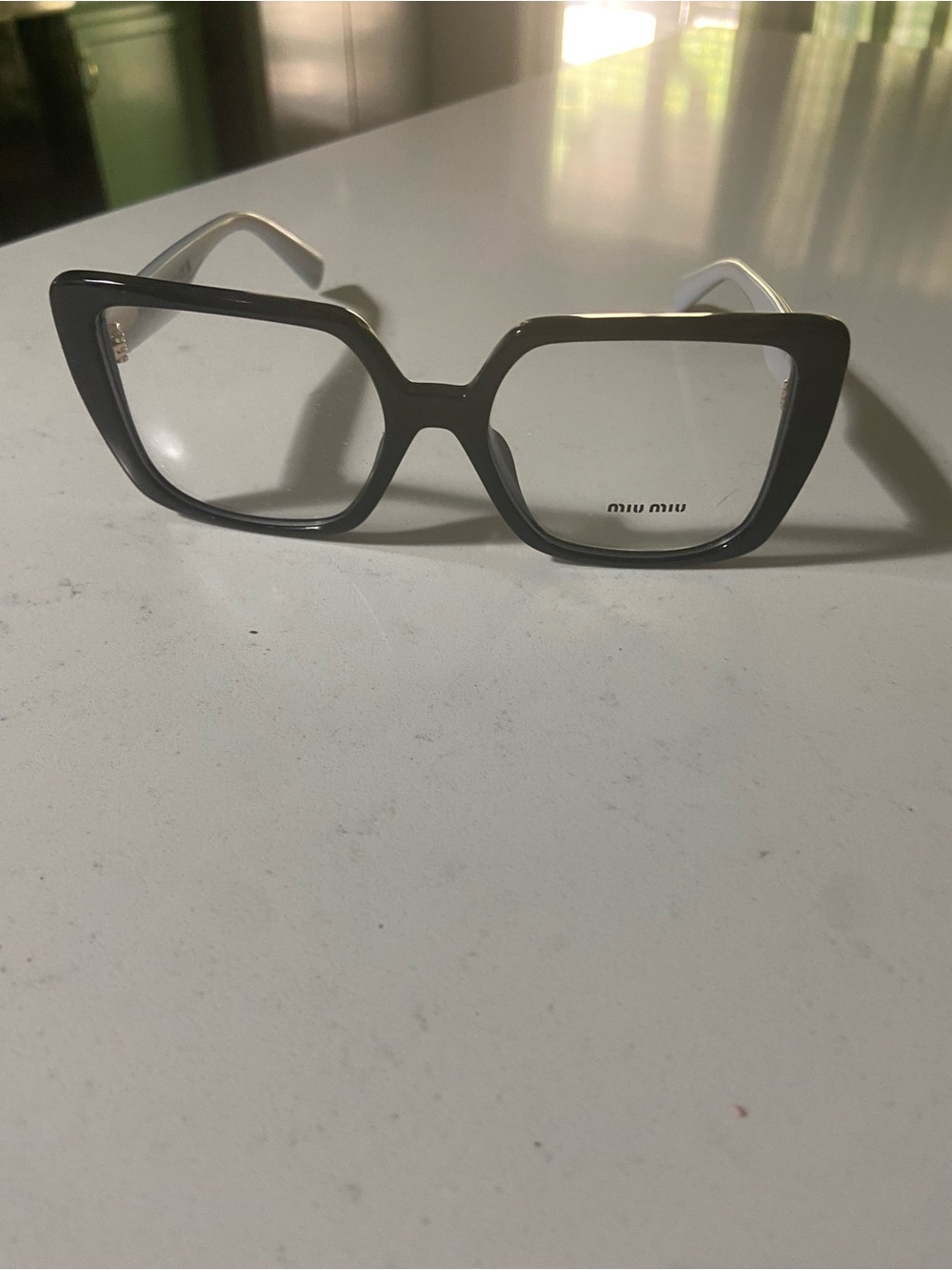 Miu Miu Black Oversized Square Optical Glasses new without tags   Retail $377